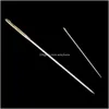 NOTIONS TOOLS Apparel Drop Delivery 2021 12st Steel Hand Sying Needles For Brodery Cross Stitch Gold Eye 5 Size K0F5Q