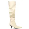 Женские сапоги выше колена, обувь на высоком каблуке OEING с острым носком, теплая зимняя обувь, 3 цвета, большие размеры, 2022, 661