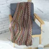 Wave Pattern Dywan Trykotowy rzut Koce Europejski Styl 4 Kolor Lato Kołdra Prostota Wygodne Sofa Koc