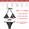 Sexy Halter Pasek Czarny / Biały Micro Thong String Błyszczące bikini z Rhinestone 2021 Swimsuit Kobiety Swimmear Beach Wear Bath SuitX0523