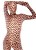 Sexy imprimé léopard body Yoga Costumes dos fermeture éclair unisexe Lycra Spandex Catsuit Costume tenue complète Halloween fête déguisement 8953178