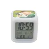 DIY Thermal Transfer Square LED Touch Toys Screen Alarm Colorful Luminous Electronic Colour Changes Number Prompt Clock Night Light