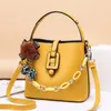 Handbag Women Shoulder Bag High Quality Purse PU Leather Bucket Tote Bags Lady Causal Shopping Packs 2021 Fashion Pocket Tassel