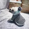 شتاء ملابس الكلب الدافئة للفرنسي بلاده القطن الفرنسية ل Chihuahua معطف مخطط للكلاب الصغيرة جرو السترة