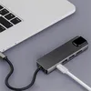 محطات الإرساء اللوحي 5 في 1 نوع ج الفاصل 4K محول متوافق مع HDMI USB TF SD بطاقة PD لمحطة MacBook Pro / Air Pro / Lenovo PC