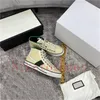 Designers High Top Sneaker Beige Green and Red Strip Women Shoes 77 Brodery Canvas Casual Shoe Italy Luxurys Tennis 1977 Chau