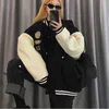 Baseball Uniform Jackets for Women Apring Autumn High Quality Loose Vintage Oversize Jacket 210531