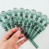 Cachimbos de vidro verde Queima de óleo para unhas Cachimbo jumbo 5,7 polegadas de comprimento Grande bola Pyrex Queimador de vidro concentrado Lakegreen 145 mm de comprimento Espessura Transparente Grandes tubos para fumar para fumantes