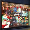 Projektanci Dekoracje Świąteczne Drzwi Szkło Drzwi Naklejki Duży Snowman Renifer Santa Claus Choinki Okno przylega Wiszące ornamenty Naklejka Zimowa kreskówka