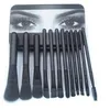 Nueva marca herramientas de maquillaje cepillo 12pcs / set cepillos conjunto cepillo sombra de ojos franqueo gratis entrega rápida