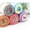 1 PC Sprzedaż Kalowanie Dziania Baby Wool Crochet Różne Kolor 100g Ciasto Sweter Miękka Małe przędzy Rainbow Chunky Craft Nowy Y211129