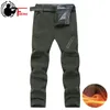 Pantalon cargo chaud d'hiver pour hommes, grande taille 4XL 5XL 6XL 7XL 8XL 9XL, pantalon militaire en polaire thermique, pantalon long vert armée 210518