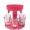 2 stks Schip 6Shot Glas Dispenser Gereedschap Houder Winecarrier Caddy Liquor Party Drank Drinken Games Bar Cocktail Wijn Pourer