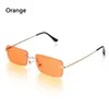 Sunglasses Fashion Rectangle Rimless Unisex Retro Gradient Colors Sun Glasses Streetwear Eyewear Luxury Design UV400 Eyeglasses