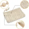 Natural Sisal Soap Bag Saver Holder Pouch Bath Toalettförsörjning Exfolierande duschnät Tvålar Förvaringspåsar Drabbstring Foaming Easy Bubble Foam Maker JY0924