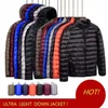 Men Down Kurtka Jesień Chłopcy Płaszcz Light Kurtki Ciepła Outerwear S M L XL XXL 3XL 4XL 5XL 6XL 7XL 211214