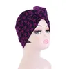 Damen-Turban-Kopfbedeckung, dehnbar, mit geknotetem Aufdruck, Damen-Nachtschlafmütze, Chemo-Mütze, Haarpflege, Mode-Accessoires, Chemo-Mütze