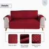 Sofa Couch Cover 100% Waterproof Skidproof Slipcover Whole Piece Fabric Leather Seat Furniture Protector(Loveseat) 211116