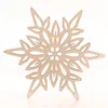 Christmas Snowflakes Wood Cup Mat Christmas Decorations Dinner Party Dish Tray Pad for Home Decor 6 Style KKB2707