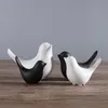 Obiekty dekoracyjne Figurki Nordic Style Black White Bird Rzeźba Ceramiczne Dekoracje Dekoracji Home Decoration Akcesoria Party Weddl Supplie