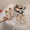 Scarpe per ragazze per bambini Principessa Strass Moda Dress Dress Party Dance Studente Toddler Flats Baby Kids Leather Shoes