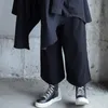 Темный Японский Ямамото Стиль Высококачественные Свободные Свободные Брюки Брюки Девять Точек Мода Мужские