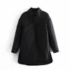 Случайные женские свободные тонкие флисовые рубашки куртка 2022 весенние моды мода дам теплые кнопки варенье женский шик негабаритный пальто