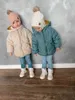 Children's Cotton-wyściełane ubrania Jesień i zima Moda Clothinng Unisex Baby Hooded Parka Boys Down Down 211203