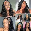 Parrucca per capelli ondulata lunga nera naturale Parrucche sintetiche da 26 pollici per capelli ondulati per donne americane