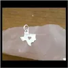 Charm smycken droppleverans 2021 5 st -kontur med USA TX State I Heart Love Texas Armband Map Geography Armband Q6JBF