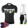 Herren-Radtrikot-Set 2021 Sommer SCOTT Team Kurzarm-Bike-Shirt Trägerhose Anzüge Schnell trocknende, atmungsaktive Rennkleidung Größe XXS-6XL Y21041083