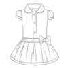 Baby Girls Dress Lapel College Wind Short Sleeve Pleated Polo Shirt Skirt Children Casual Designer Clothing Kids Clothes