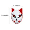 Anime Demon Slayer Tanjirou Masque Sabito Mascarilla Anime Masques Makomo Cosplay Masques Halloween Costume Mascaras LED Masque 211216