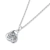 Kedjor Mikiwuu Äkta 100% 925 Sterling Silver Necklace för Kvinnor Klassisk Blommform Moissanit Högkvalitativ Smycken Gift