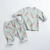 Enfants Deux Pièces Costume T-shirt Pantalons Tenues Dessin Animé Coton Bébé Garçons Et Filles Vêtements Ensemble Enfants Bébé Pyjamas Survêtement Ensembles 210413