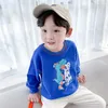 Cartoon dinosaur casual sweatshirts for boys Autumn cotton long sleeve loose hoodies 210708