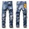 Mens Cool Rips Stretch Designer Jeans Distressed gescheurde Biker Slim Fit gewassen motorfiets denim Men S Hip Hop Fashion Man broek 202135y3