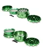 63mm 4 parti Herb Grinder in lega di alluminio in lega di alluminio Petalo poligonale striped tabacco grinder grande frantoio shredder strumento fumo strumento