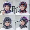 Beanie/Skull Caps Winter Women Faux Fur Hats Colorful Flowers Autumn Warm Hat Soft Windproof Snowproof Thicken Plush Clothing Accessories Pr