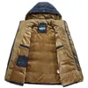 Homens Inverno Com Capuz Espessura Fleece Parkas Casaco Chapéu Destacável Casaco Homens Exterior Militar Casual Bolsos Soltos Parka Jaqueta Homens 6xL 210819