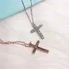 2021 Summer Men and Women Trend Brand 1: 1 Fashion Cross elke diamanten ketting luxe S925 sieradenliefhebber hanger6371360