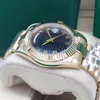 Herr Automatic Watch Classic Sapphire Digital Face 41mm Week Datum Rostfritt stål Fold Buckle Waterproof236s