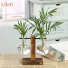 Hydroponic vase vintage desktopplant terrarium plantenboot lamp glas water planten propagatie stations home decoratie 210610