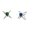 Anelli di nozze Fascia per dito Gioielli Colore argento con pietra a goccia di cristallo verde blu Cubic Zirconia per le donne 2021 Arrivo