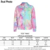 Tie Dye Turn-Down Collar Faux Bontjas Vrouwen Losse Mode Kleurrijke Vrouwelijke Hoge Kwaliteit Warme Overjas Rits 210510