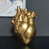 Novelty Anatomical Heart Flower Vase Resin Human Sculpture Pot Desktop Ornament Home Decoration Creative Gifts 211215