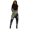 Partihandel Produkt Kontrast Patchwork Hög midjabyxor Byxor Kvinnor Denim Classic Fashion Jeans Cool Girl Streetwear 210525