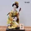 Myblue 30cm kawaii japanska anime geisha kimono docka hus dekorativa figurer hemrum dekoration tillbehör mordern 211108