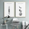 Minimalistisk Luna Wall Art Moon Phase Canvas Posters och tryck Abstrakt Målning Nordisk Dekoration Bilder Modern Heminredning