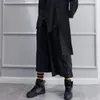 Men Tactical Pants 2021 Spring And Summer Nine-point Black Loose Casual Solid Color Pocket Dance Wide-leg Men's